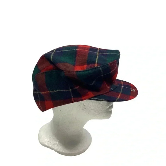 Vintage Pendleton wool plaid newsboy cap - Picture 3 of 5